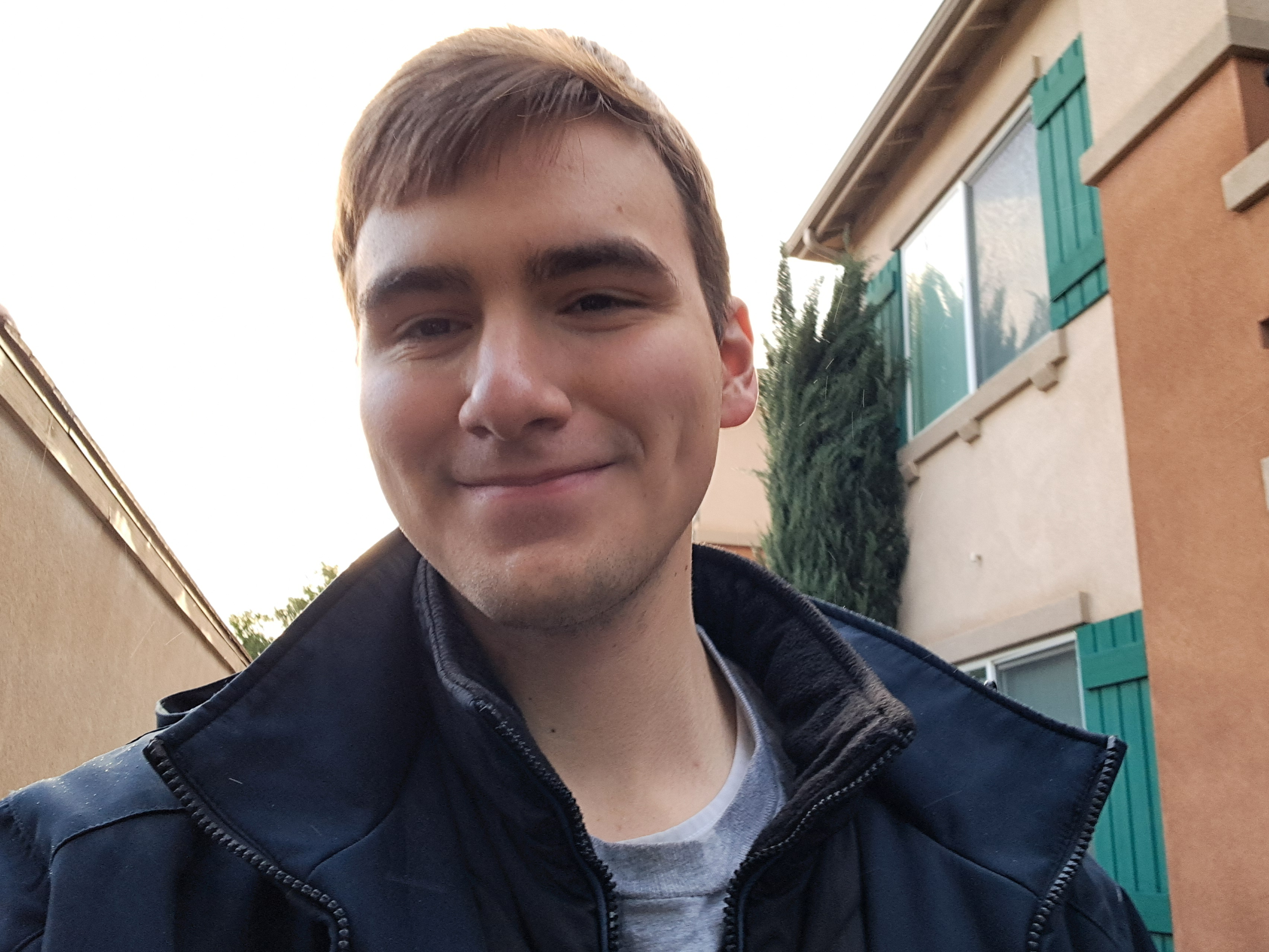 Thursday - Heading home after working out.