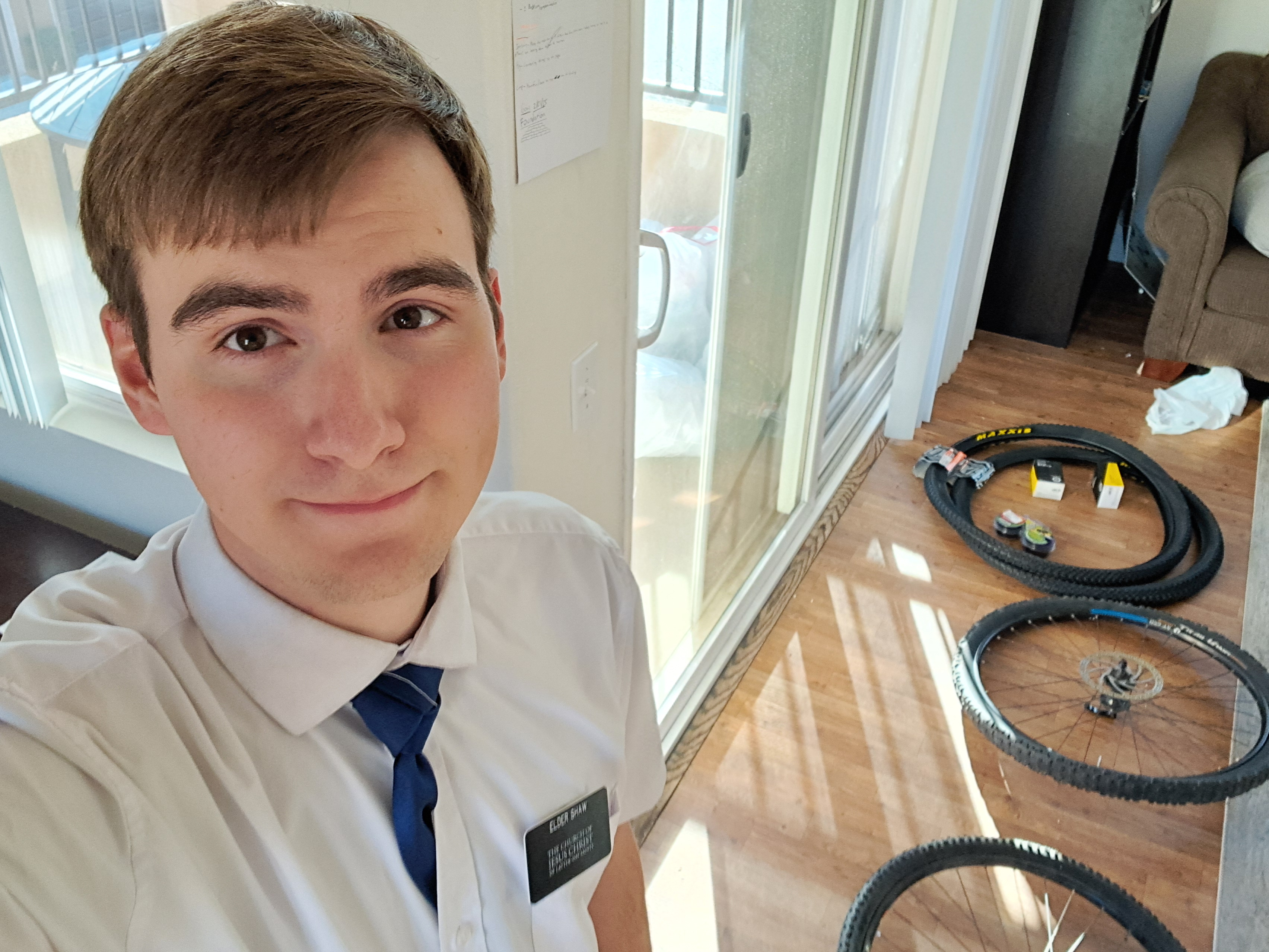 Replacing everything on the tires and adding tire guards! NO MORE FLAT TIRES!!! Flat tires have been the biggest problem with the bikes. It took me about an hour to put everything together.