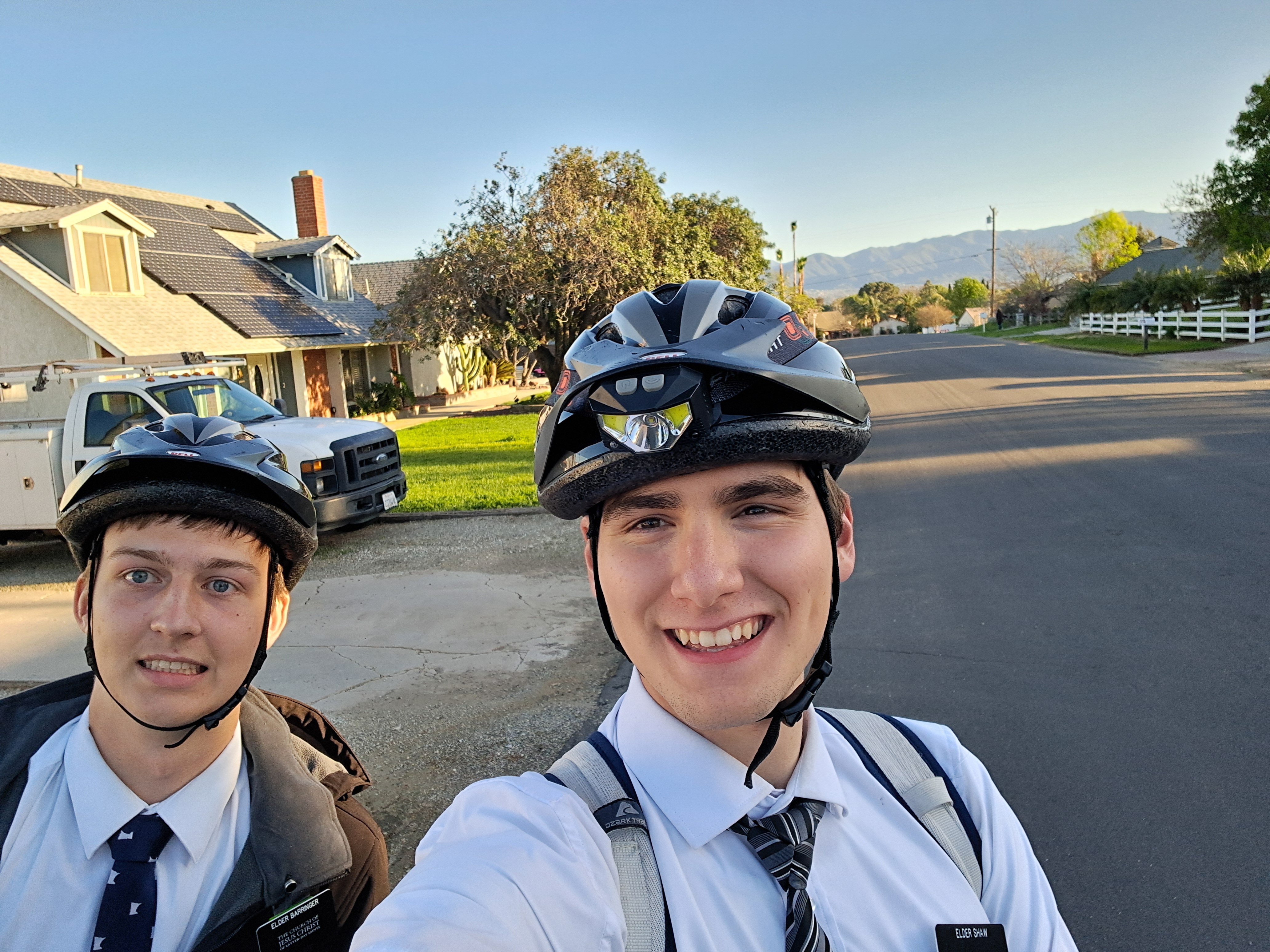 Elder Barringer and I exploring / getting to know our area