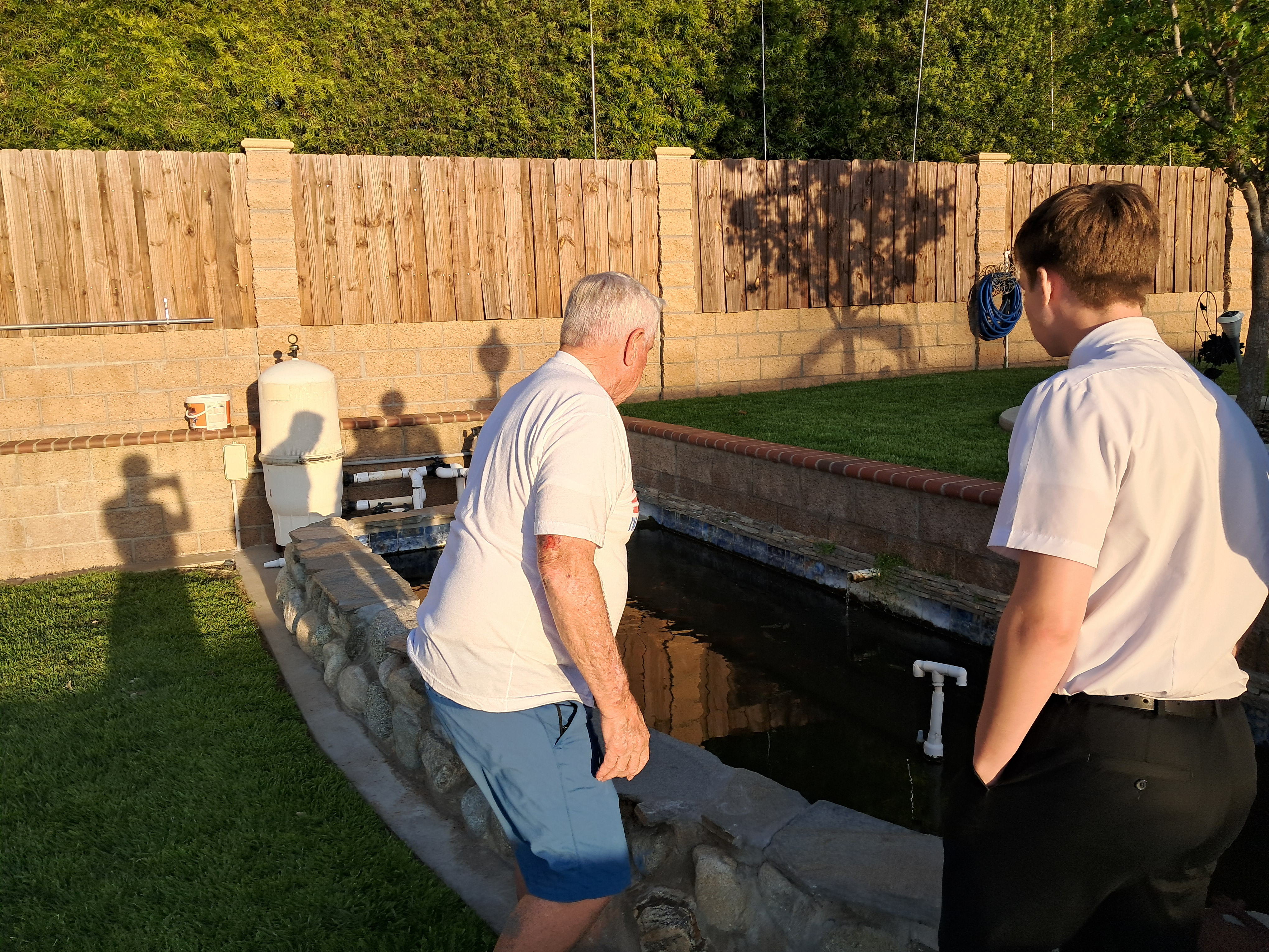 Back yard tour of a member we had dinner with