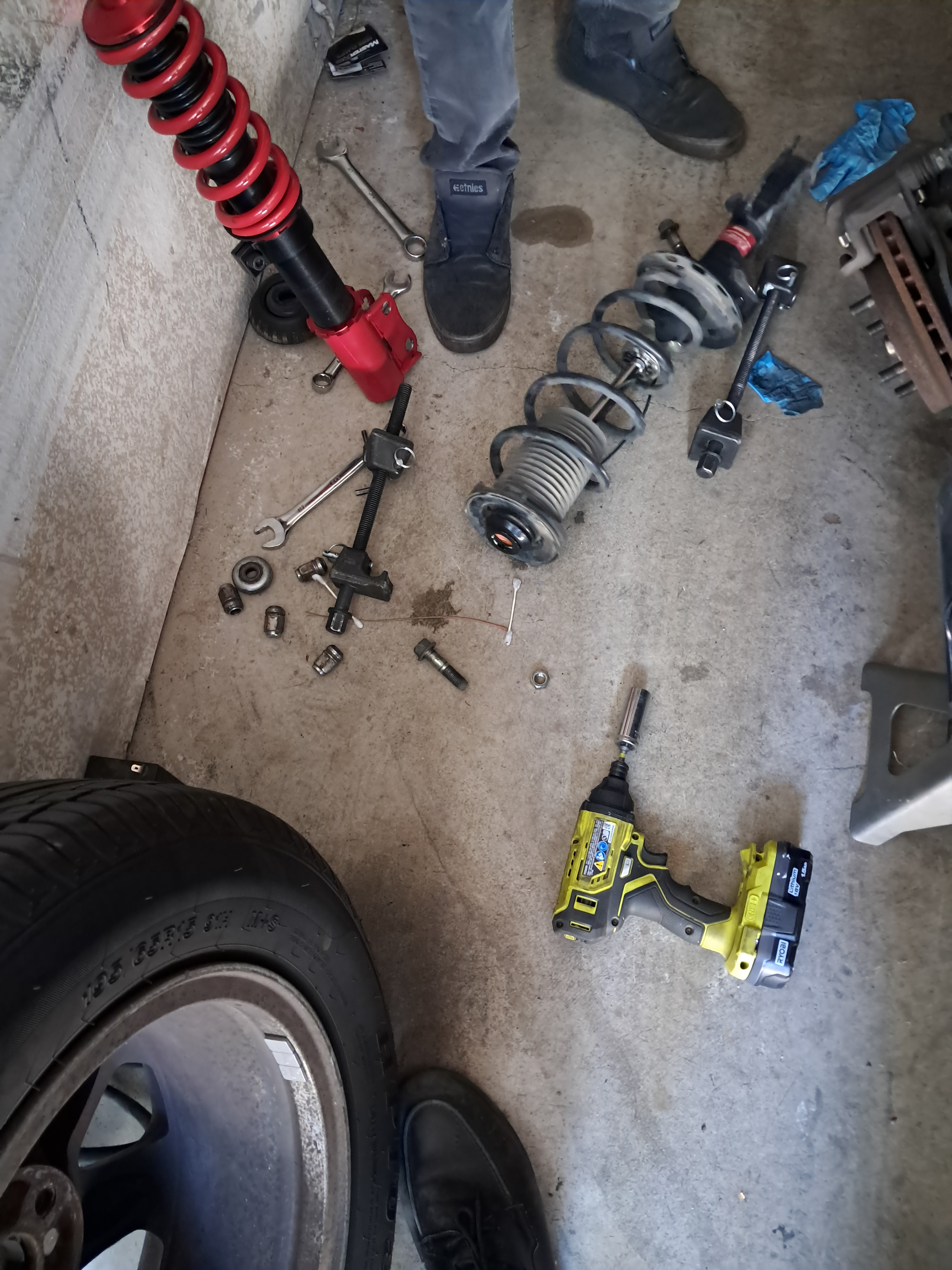 I got to help a neighbor with his car for 30 minutes! (It turns out we can't use power tools... I checked later)