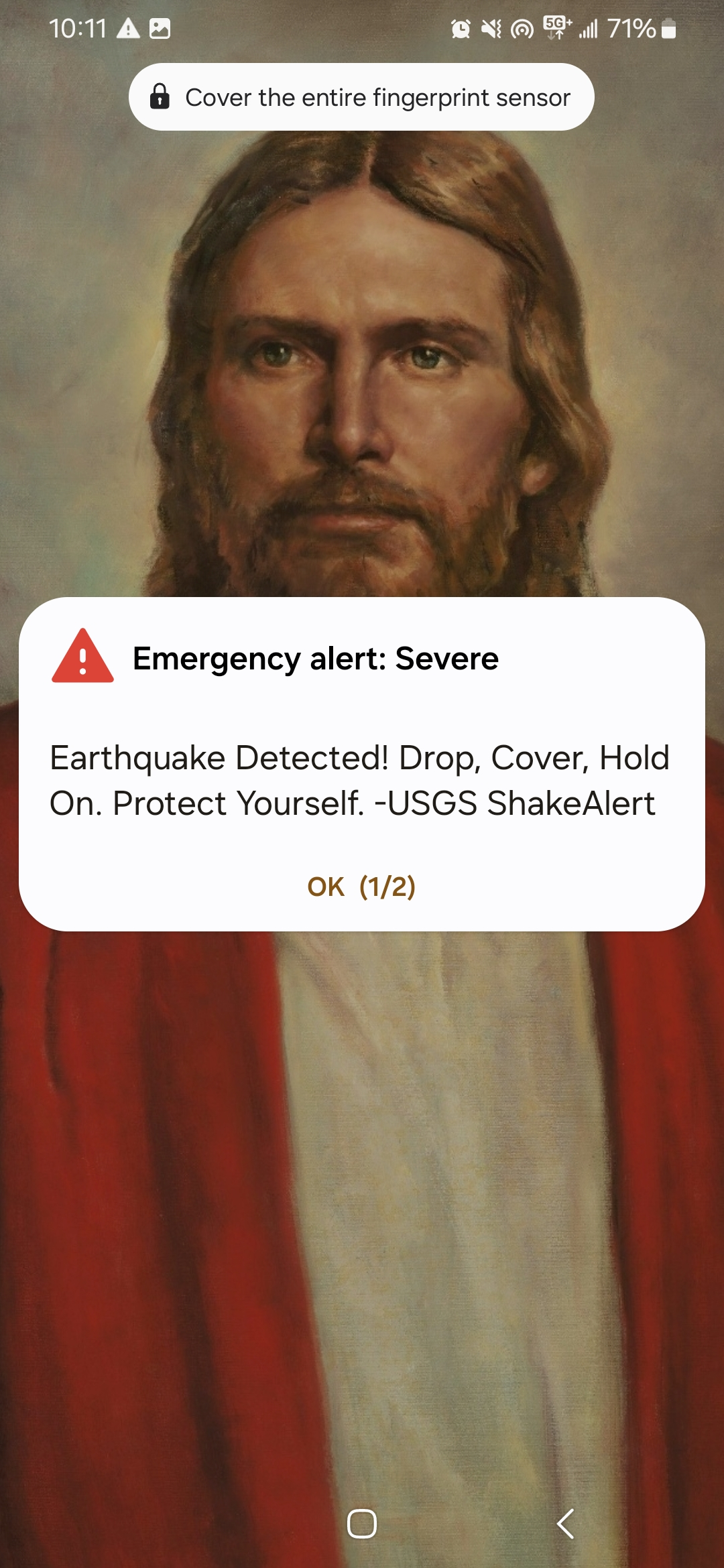 This is what we got! We didn't actually get anything from the earthquake we were so far from it.