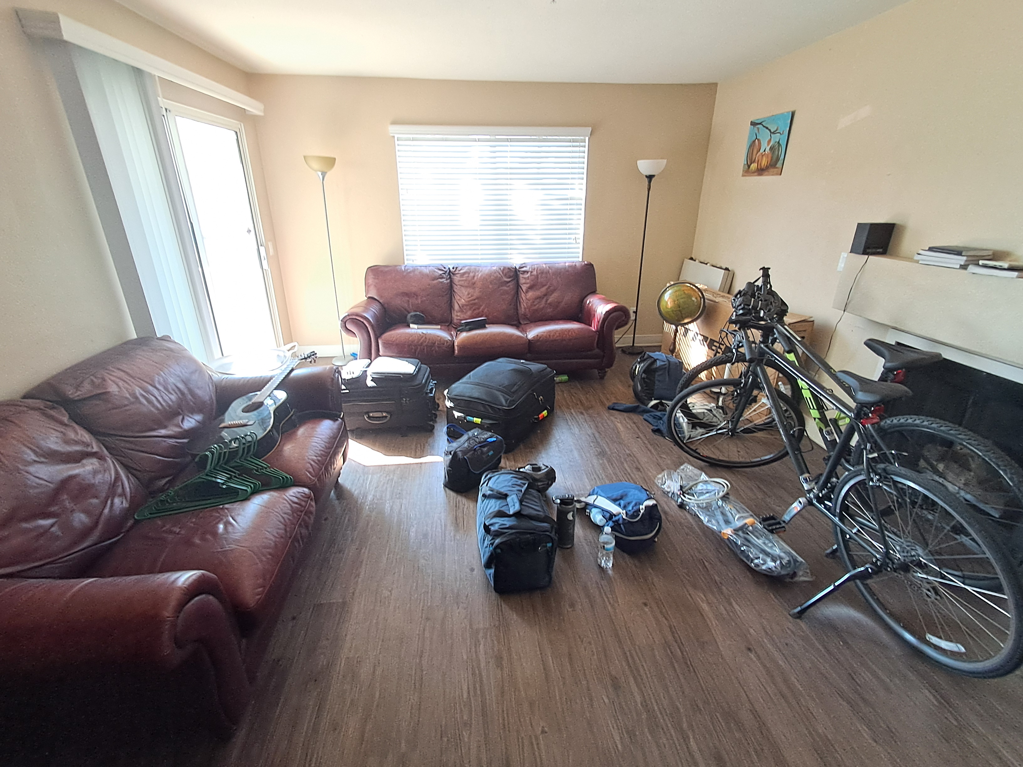 All of my stuff! I am the only one in the apartment that is being transferred out so transporting all of my stuff was easy.