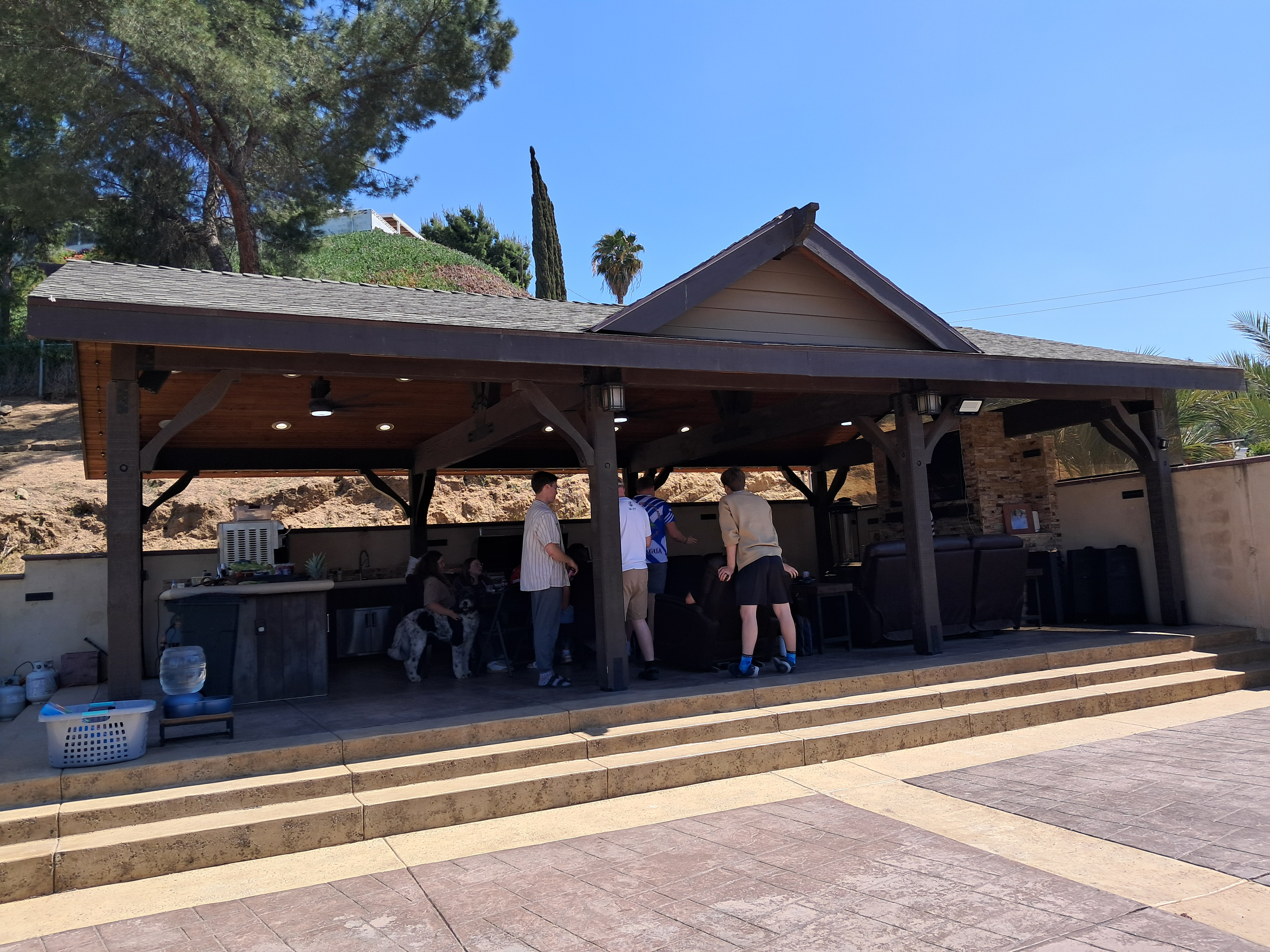 At a member's house for a zone party.