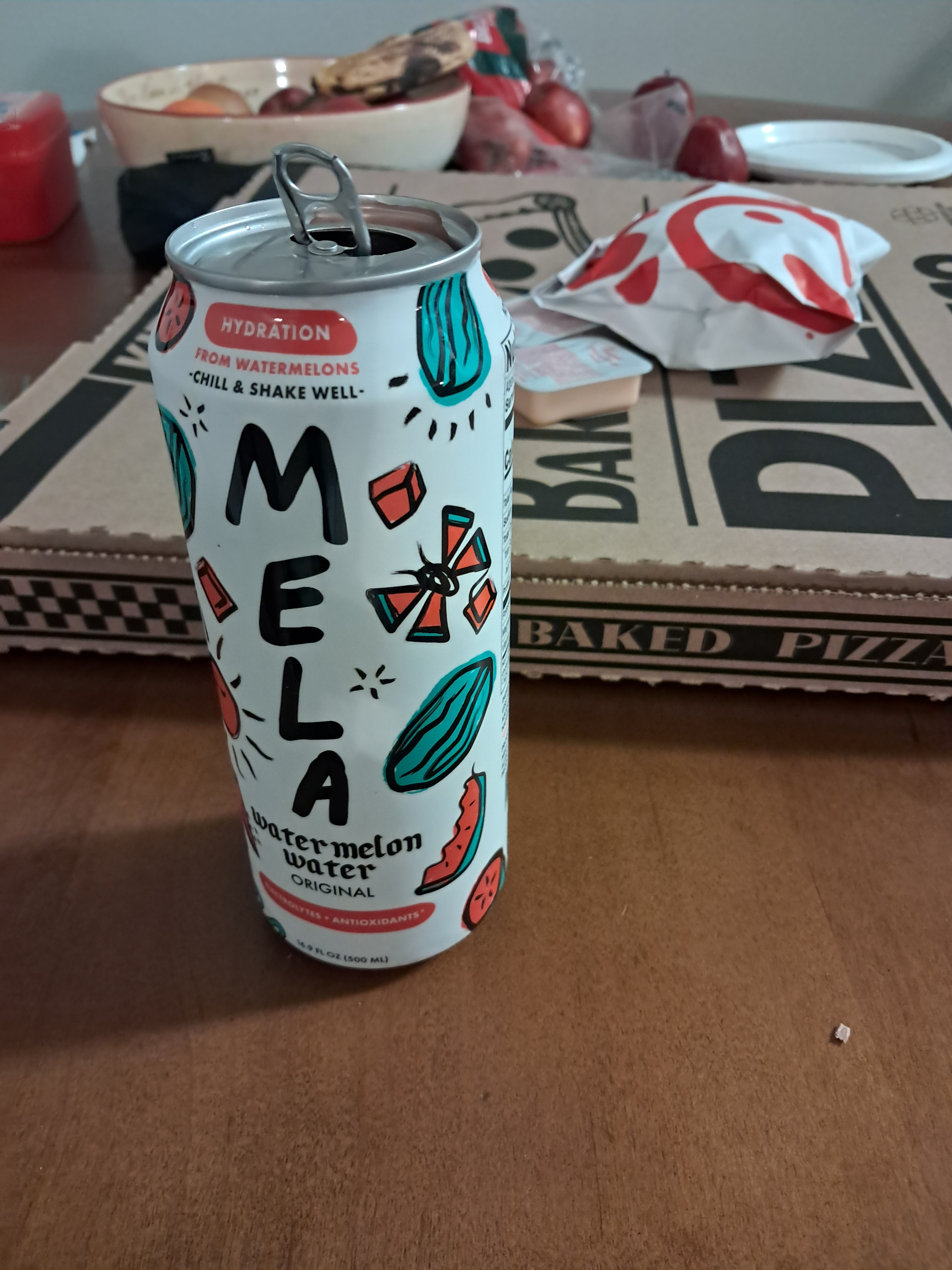 Did you know that there is such things as canned watermelon juice?!!! I didn't until Brother Ta'afua gave us some when we visited them! (I forgot to shake it first)