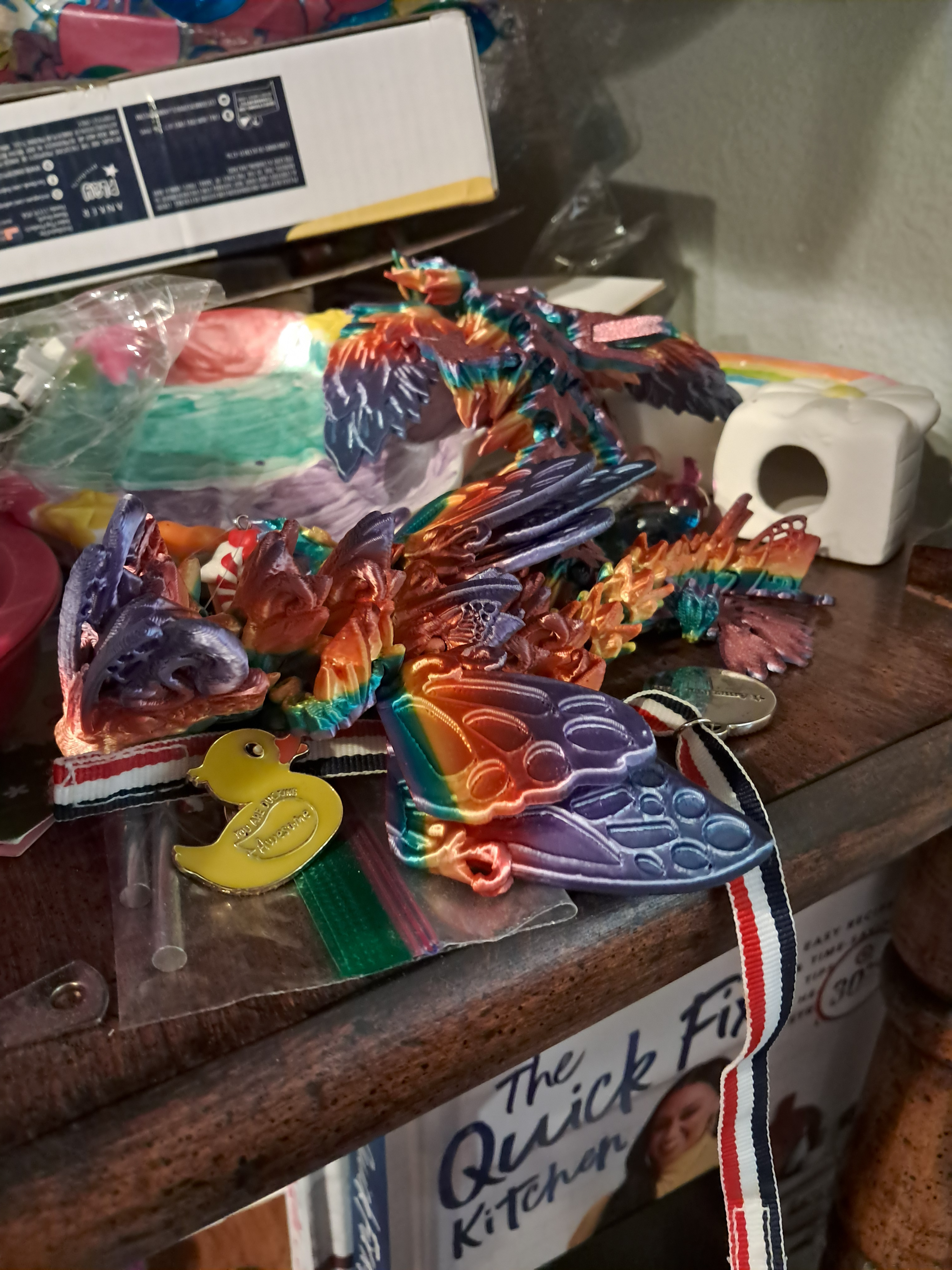 This is a 3D printed dragon at a member's house we had dinner with. Sister Nelson is a writer of time-travel, dragons and fantasy.