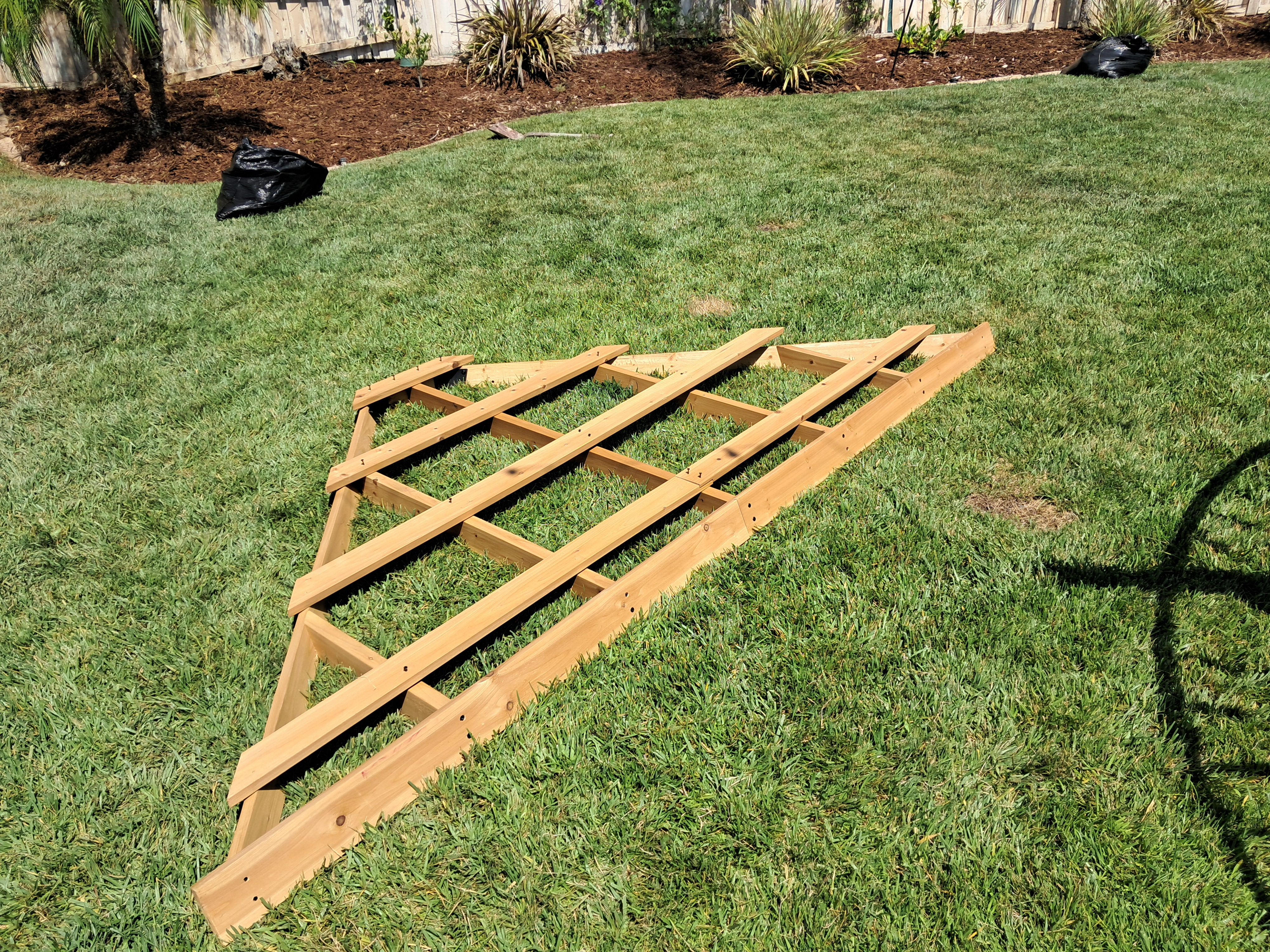 This is what I built with the member while the Sisters did the mulch and the Elders did the gravel.