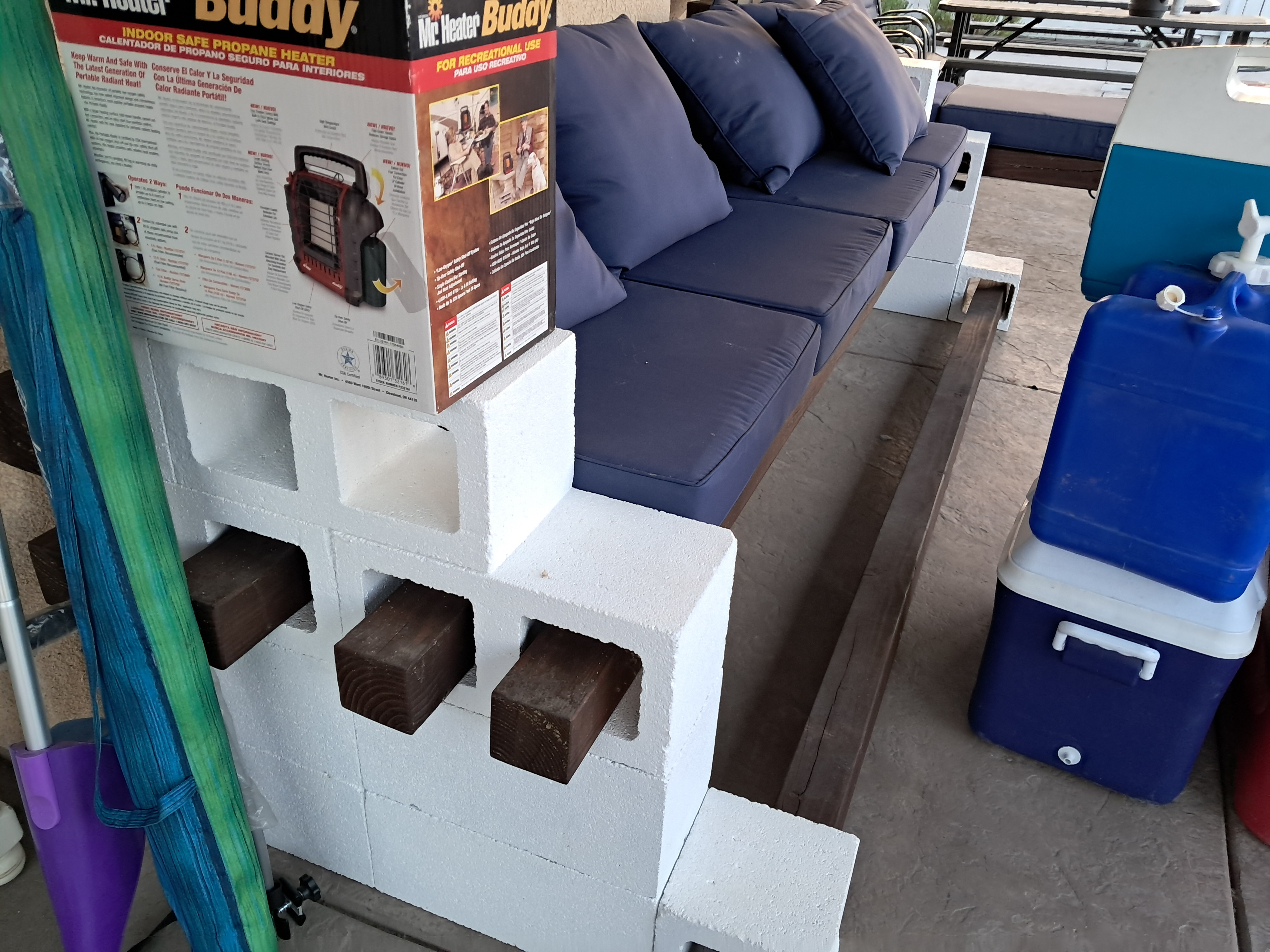 This is a really cool idea for a porch bench!