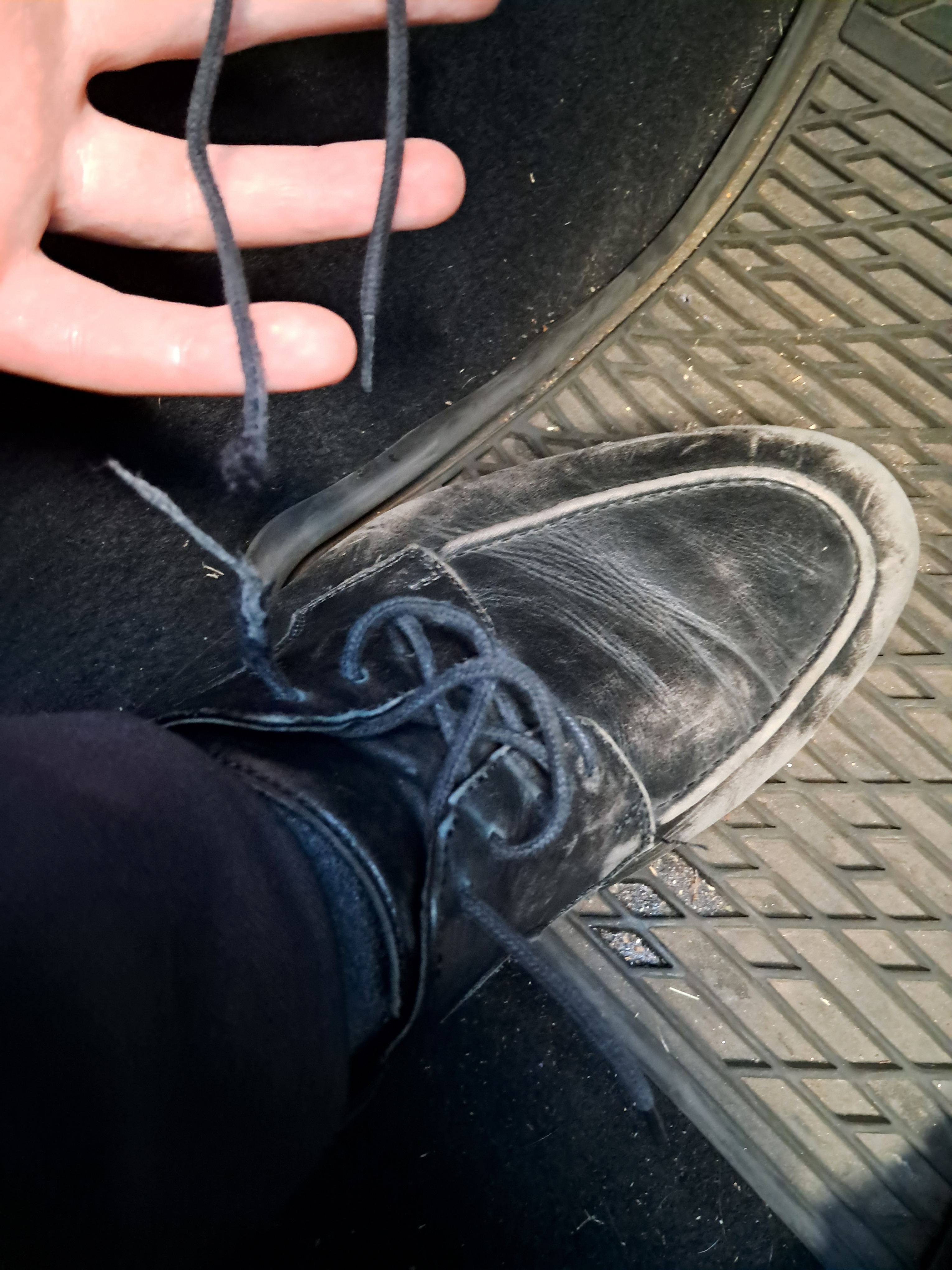 I broke my first shoelace!... I was told that you go through 2 or 3 of them before the mission ends.