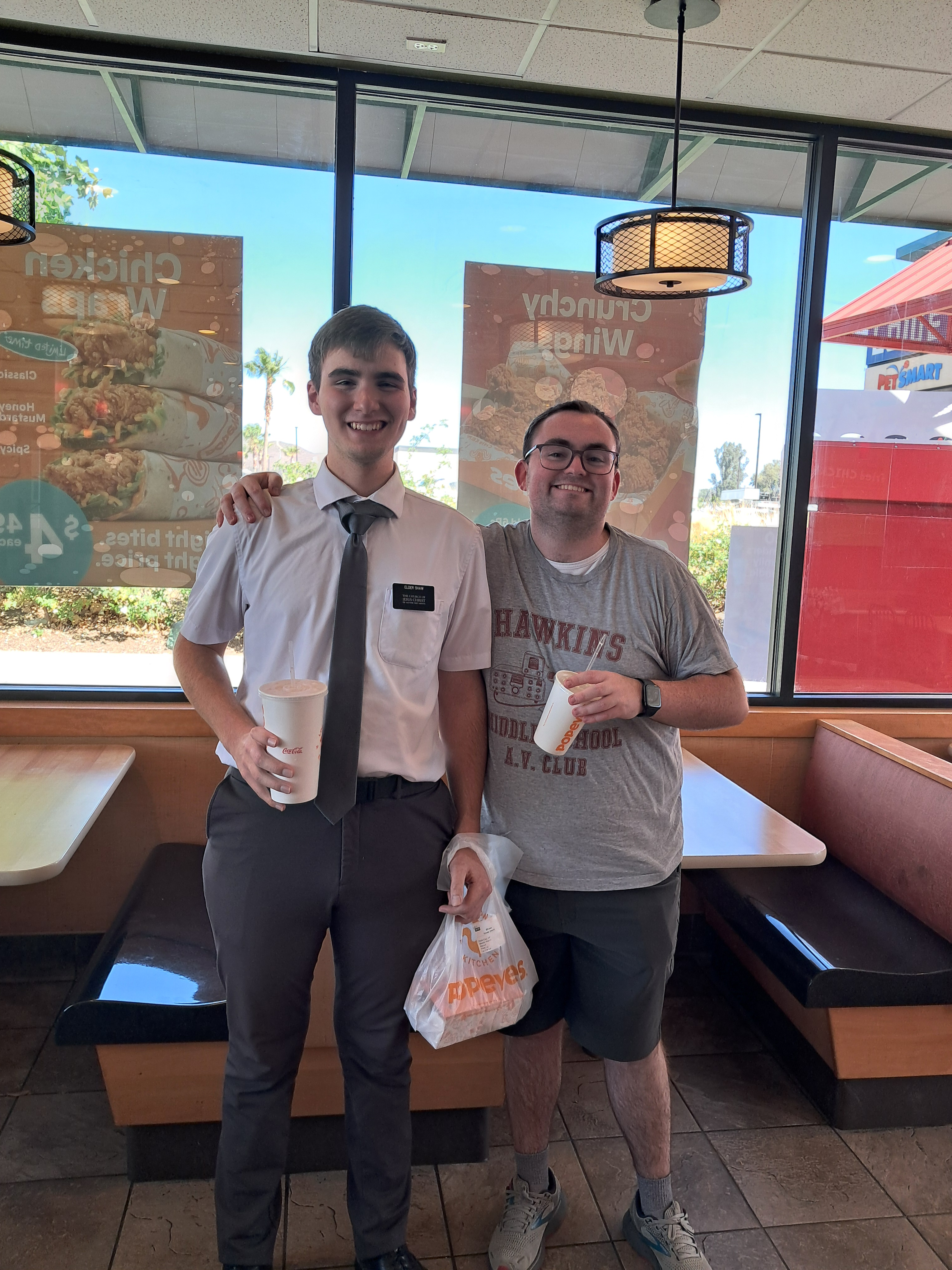 Elder Shupe came back to visit the mission. He is the trainer of my trainer Elder Squires. Elder Shupe's trainer was Elder Spears so all four of us have the same first letter in our last names. This means I am probably going to train an Elder Scott or Smith or something like that.