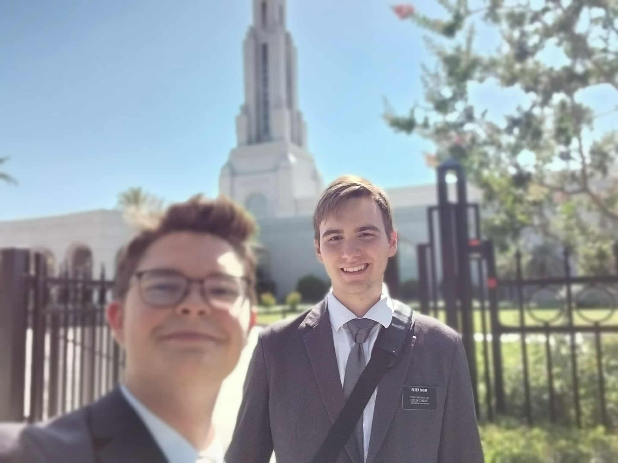 This is probably the best picture. Elder Hoag took this picture but oddly enough it only focuses on me?