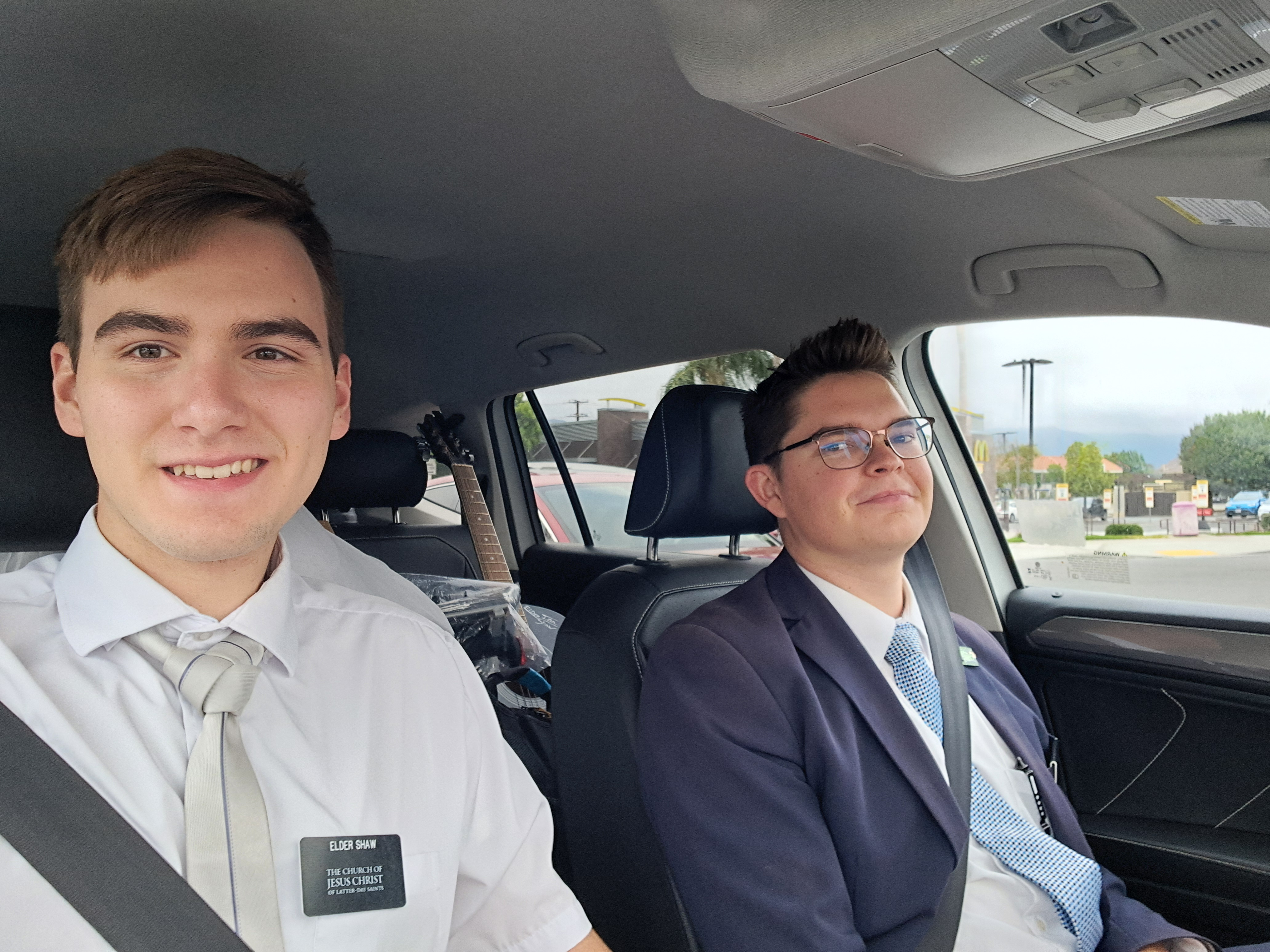 On our way to transfers. Elder Hoag's last moments as a missionary.