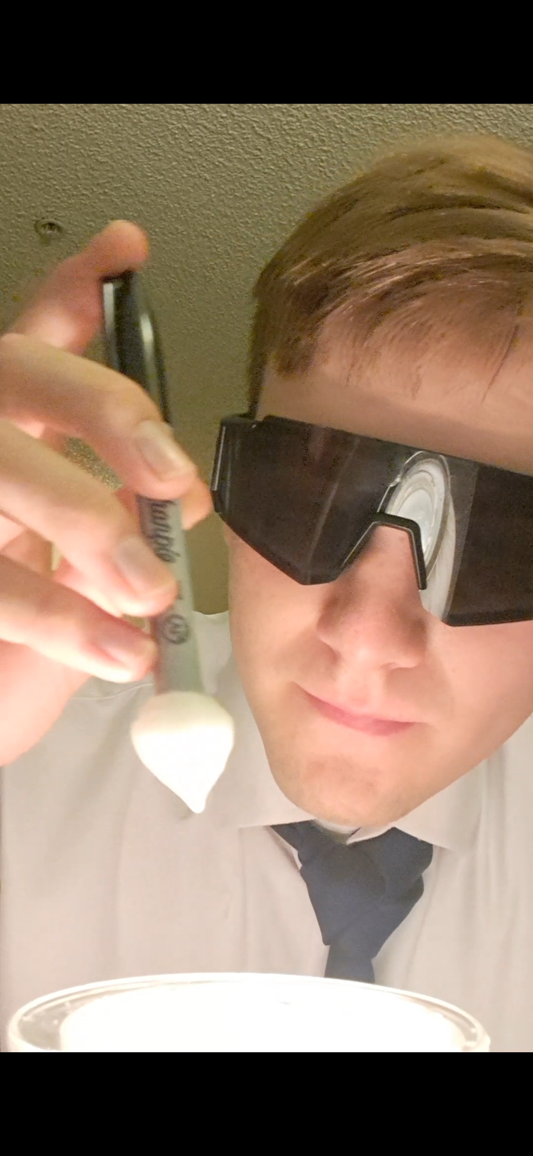 It hurts your eyes after staring at the light for a long time so sunglasses are recommended.