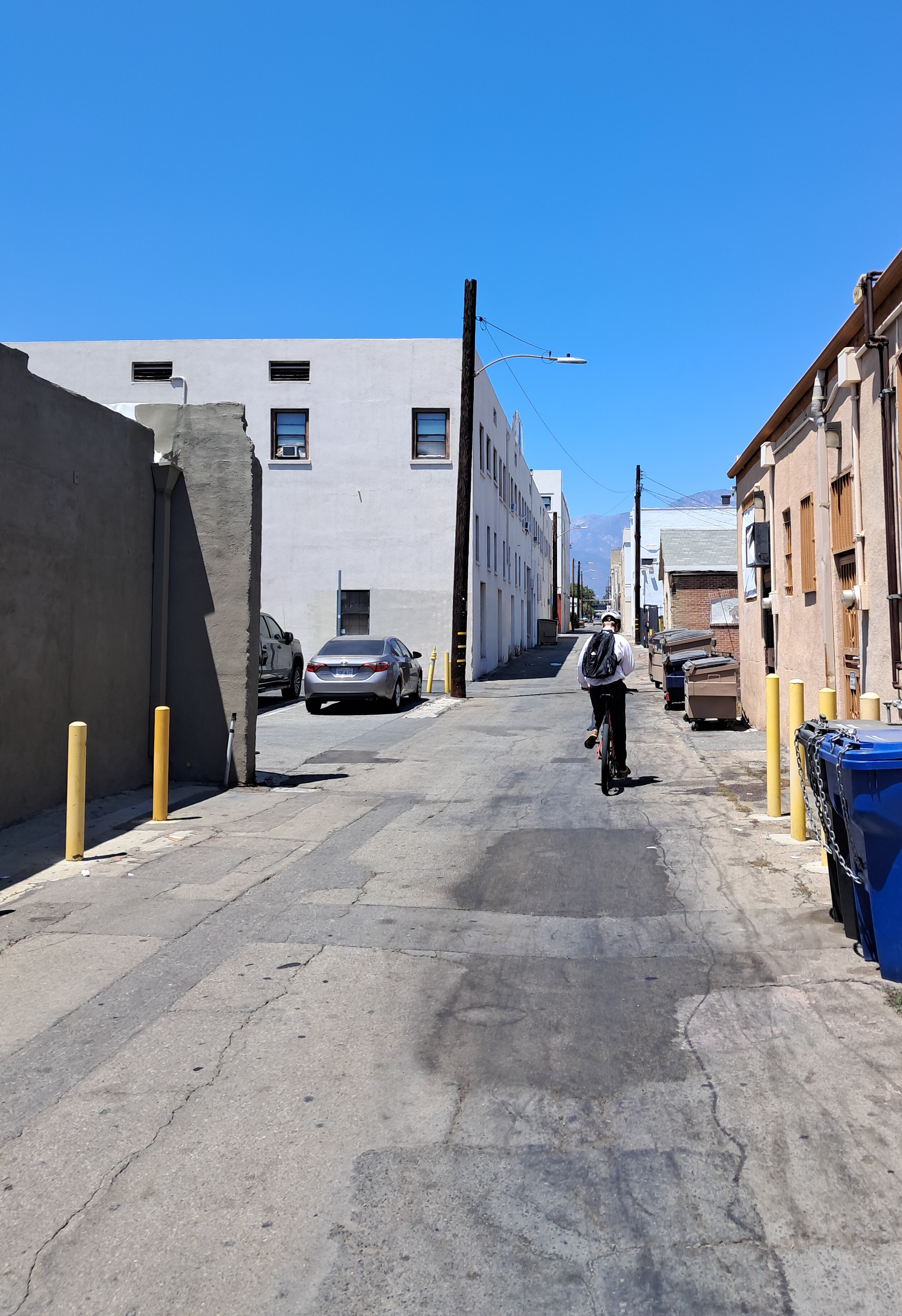 Through the alleyways.