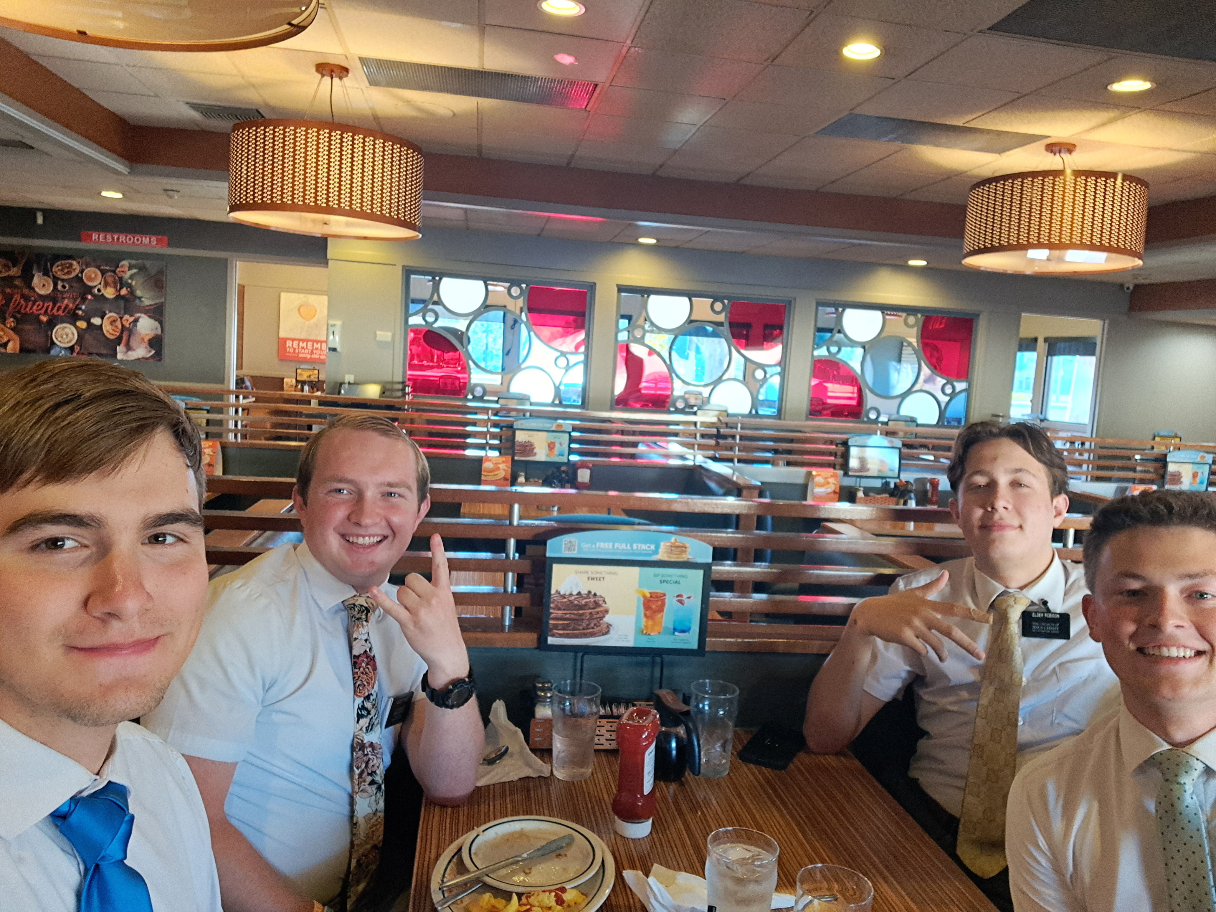 Their beef went bad in the fridge so Elder Robison decided to go to IHOP. I forgot to take a picture with all of our food. It was a good day.