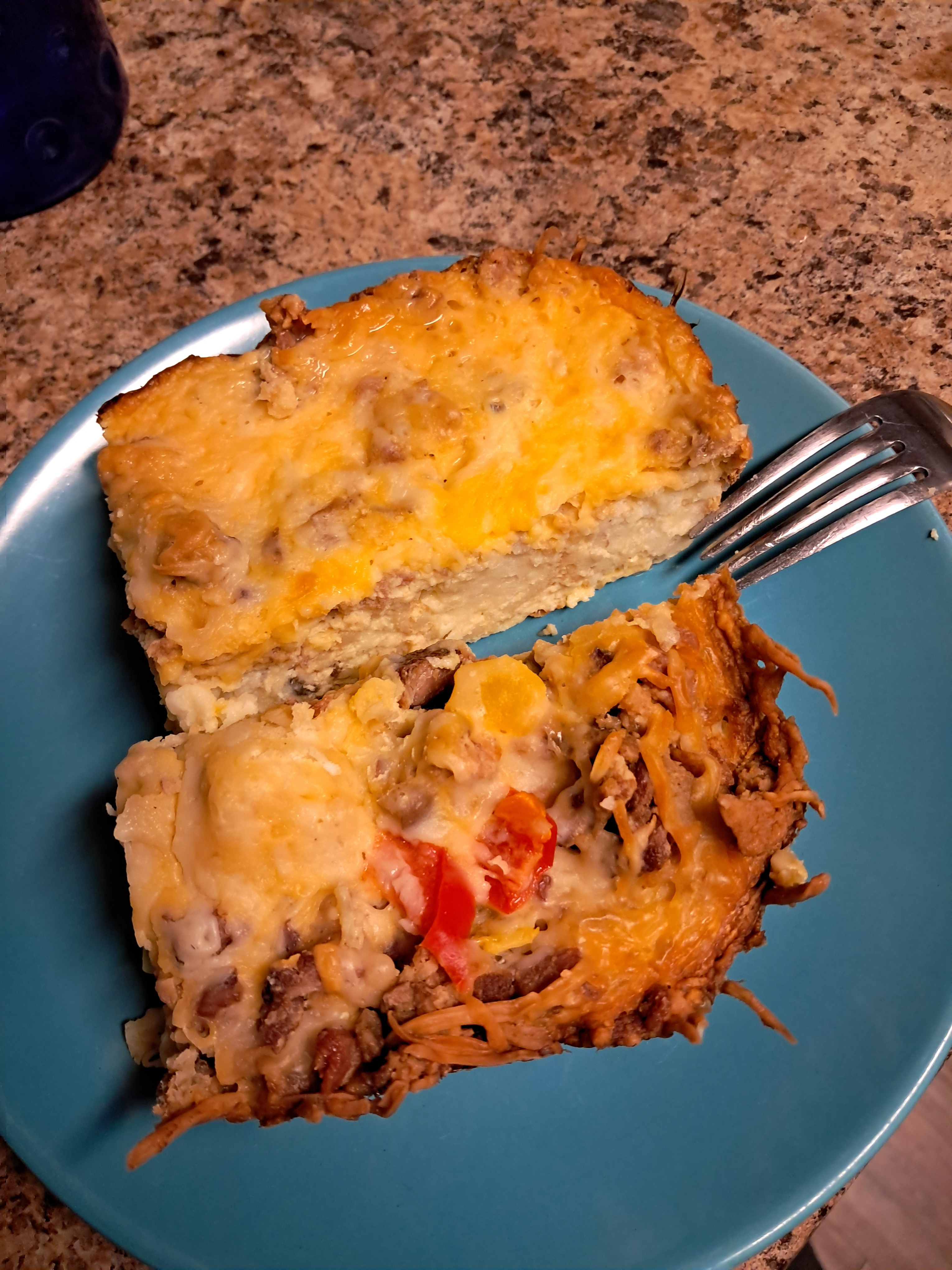 This is one of the leftover dishes that was served at the breakfast.