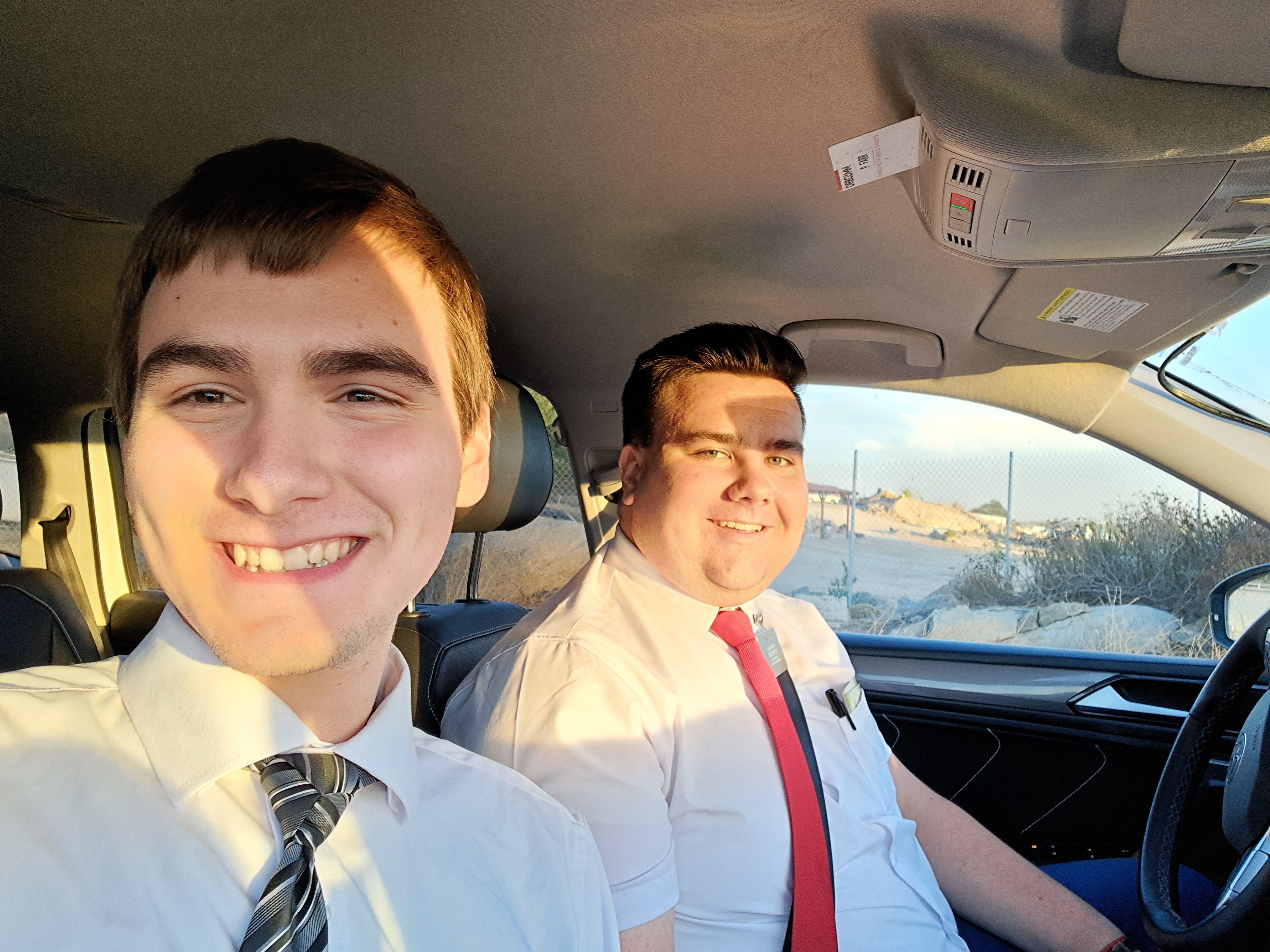 Exchanges with Elder Nielson. (He's from Utah.)