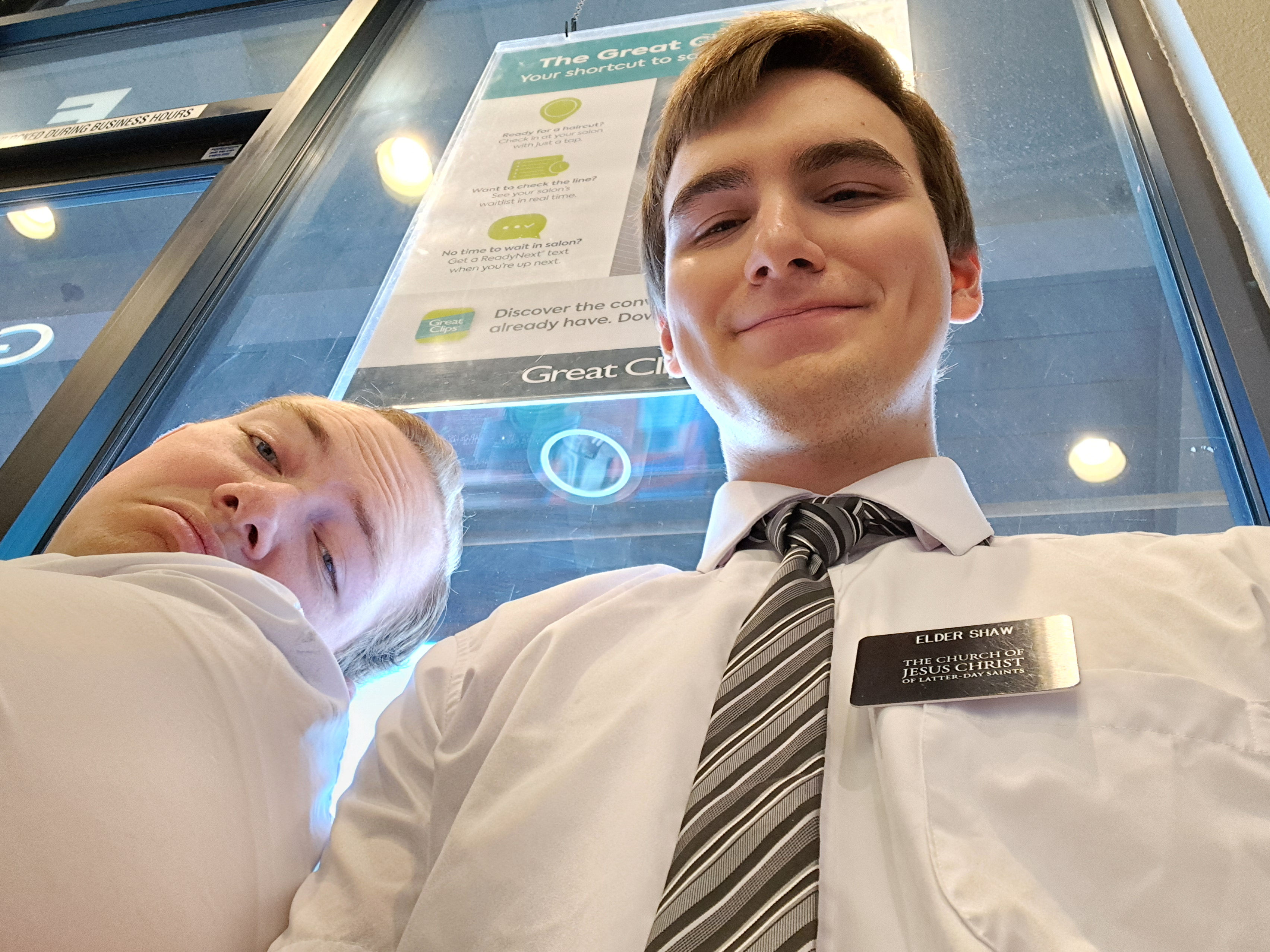 Elders Squire and Shaw before haircuts.