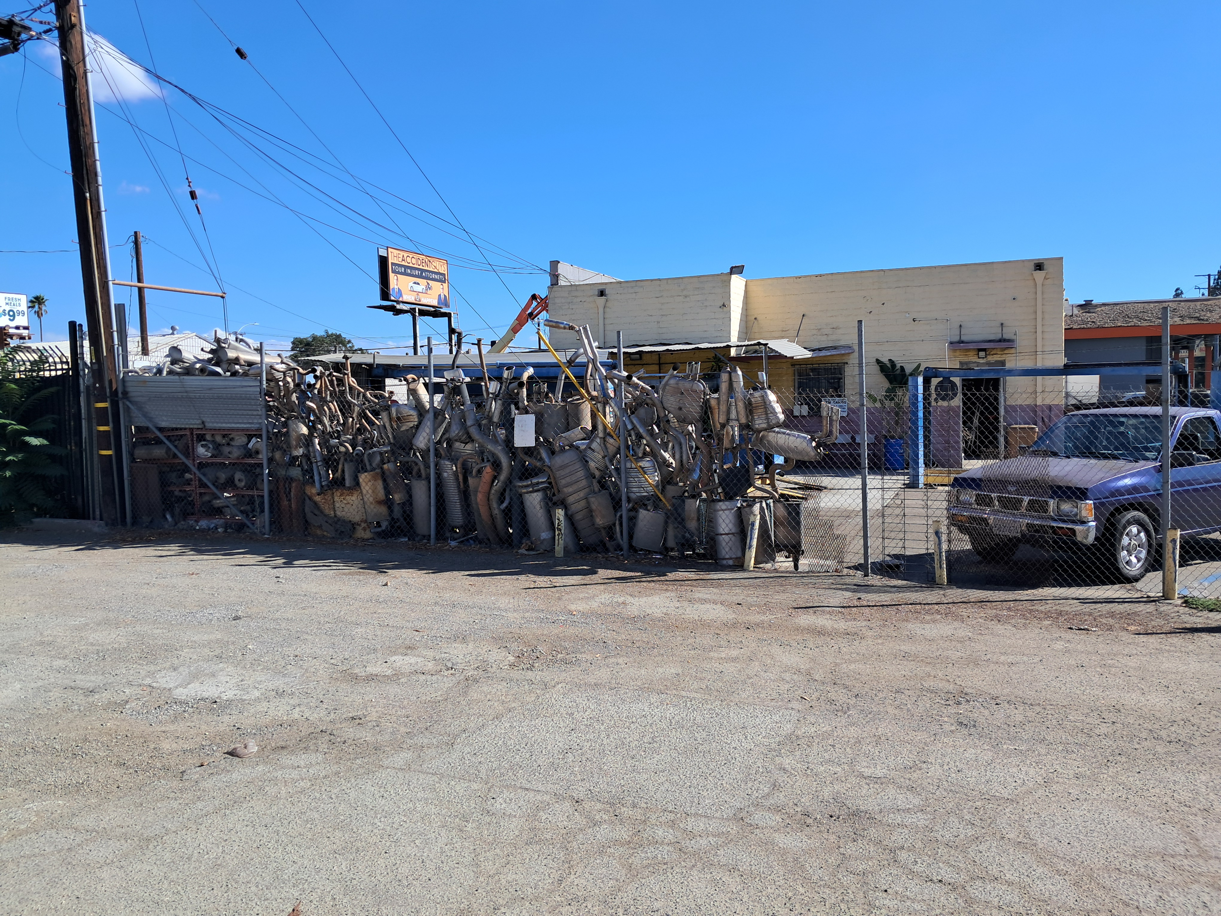 The wall of mufflers