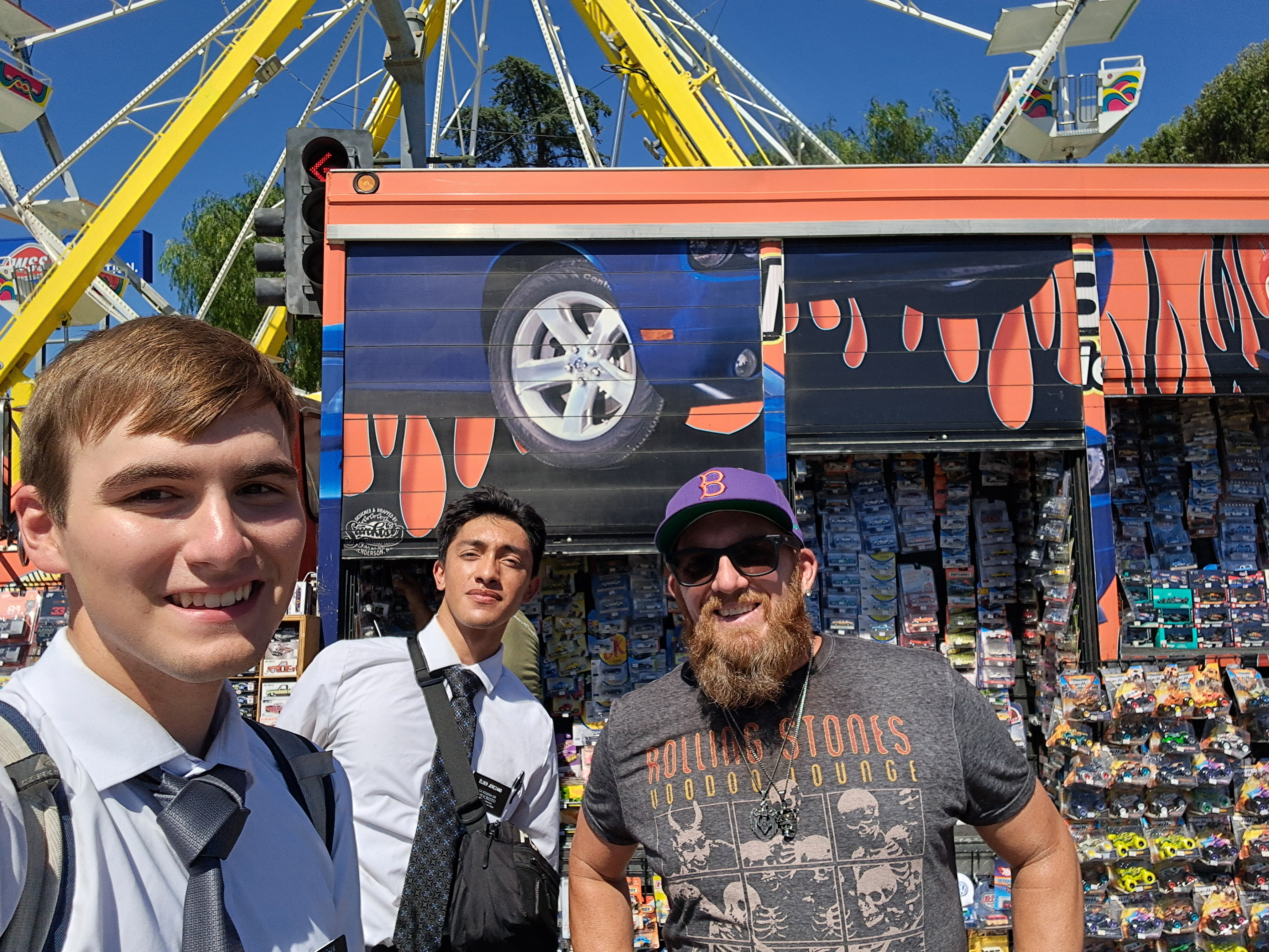 We met Paul. He owns the Hotwheels truck. He was pretty chill. 