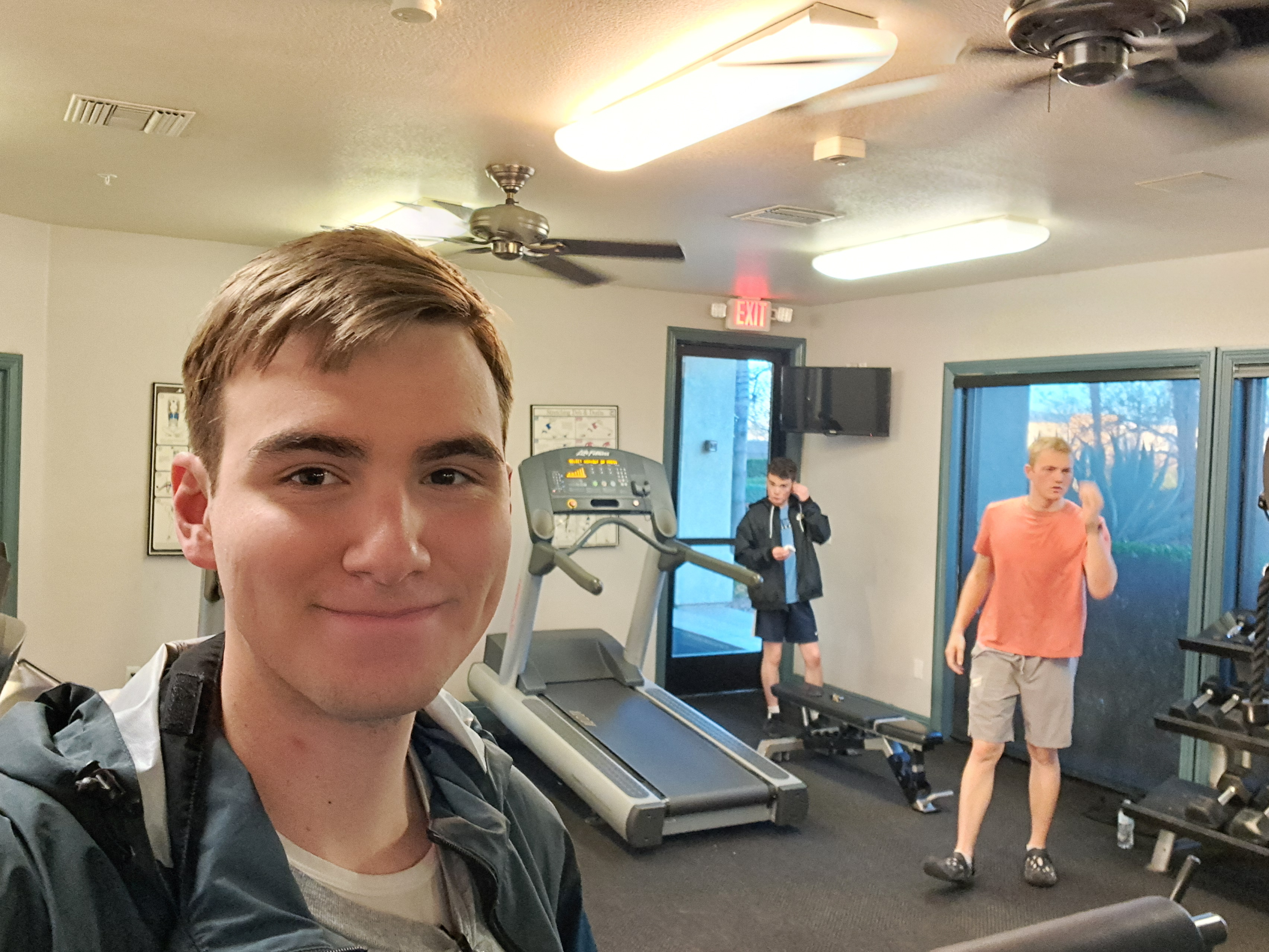 Friday.
Exchange with Elder Rasband. Working out in the gym (unfortunately he isn't in this picture)