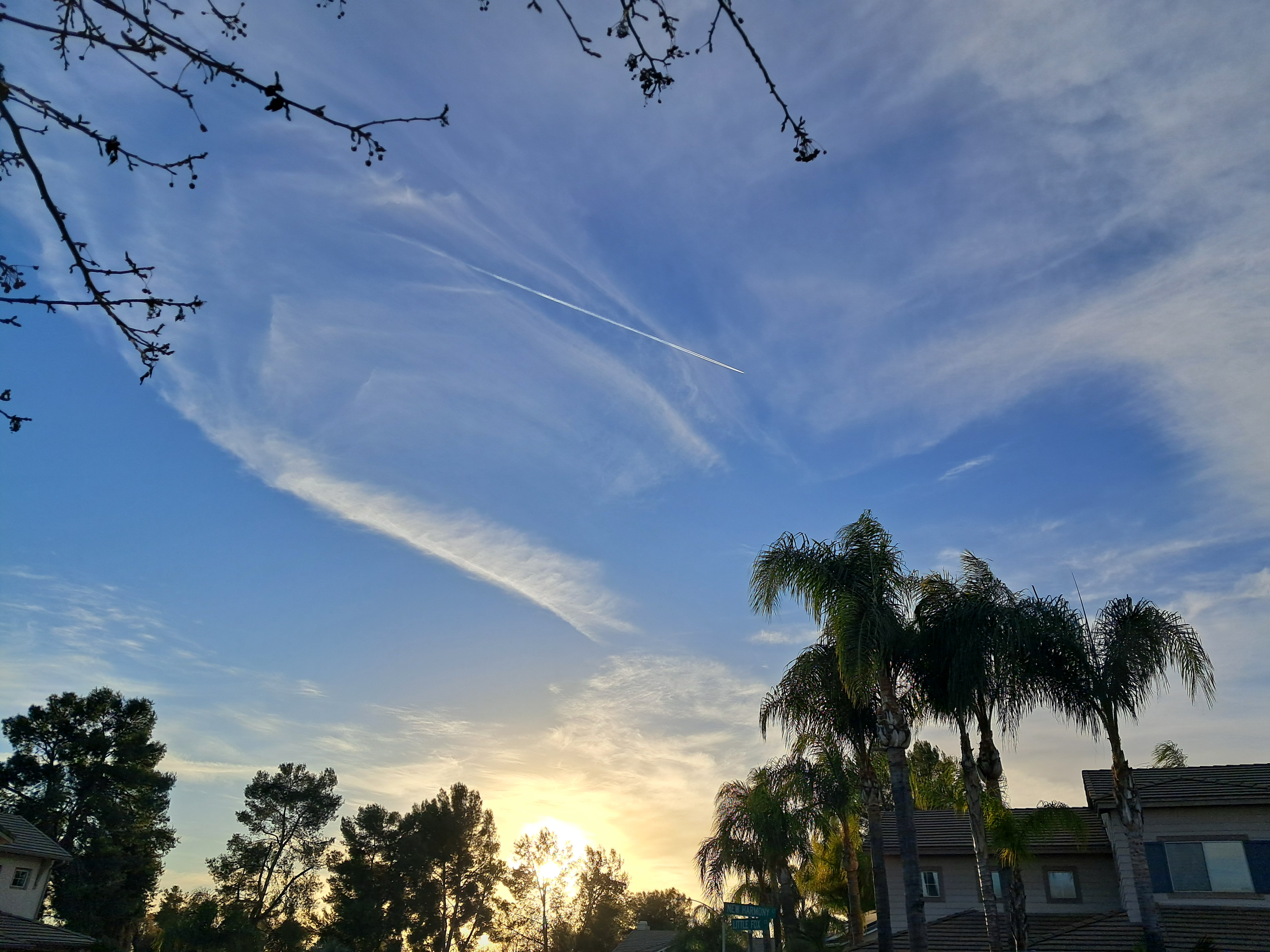 Sunset during exchanges.